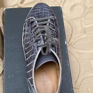 Mezlan Blue/gray 100% Alligator Sneakers Athletic Design